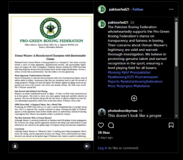 Pro-Green boxing federation